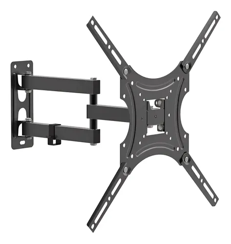 Suporte Articulado Preto Para Tv 14 A 55 Até 50kg Com Kit De Instalação